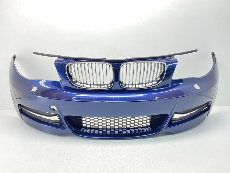 08-14 BMW E82 E88 128 135 M Sport Front Bumper Cover Panel Assembly Blue OEM ✅