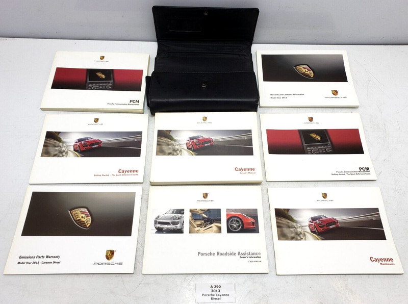 ✅ 2013 OEM Porsche Cayenne 958 Owners Manual Maintenance Book Wallet SET