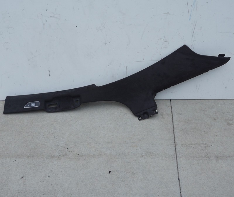 11-17 AUDI A8 A8L S8 REAR LEFTD PILLAR UPPER QUARTER TRIM COVER ALCANTARA OEM