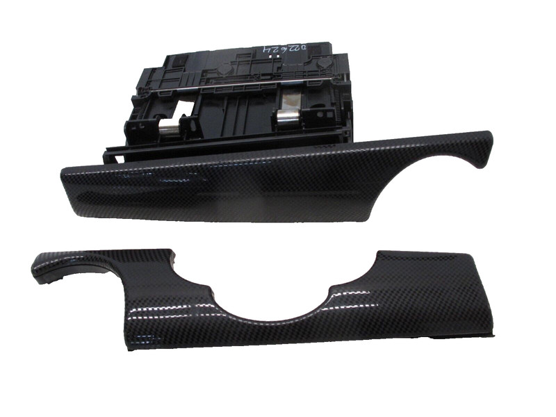 07-15 MINI COOPER S R55 R56 R57 R58 R59 CARBON DASH TRIM GLOVE BOX COVER OEM 022
