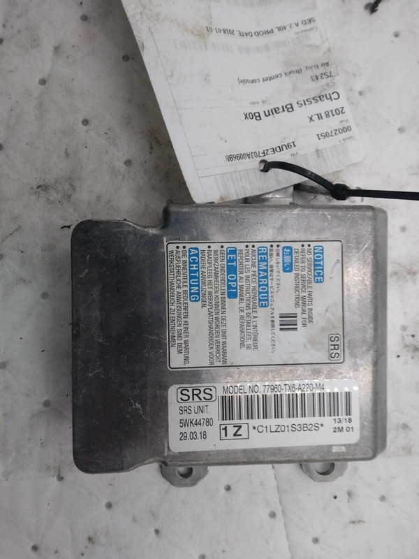 Used Air Bag Module fits: 2018 Acura Ilx Air Bag front center console Grade A