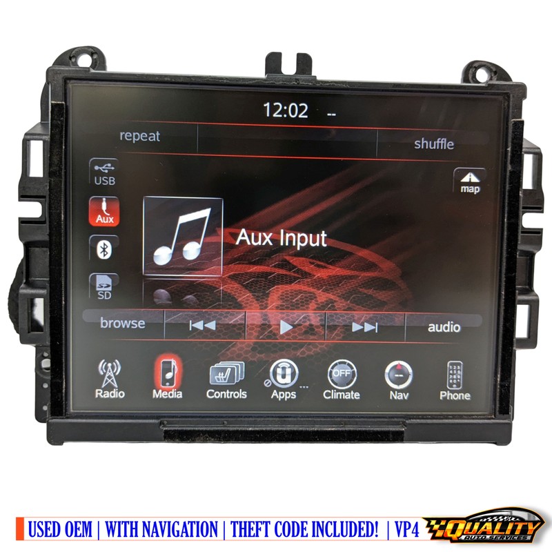 2016 Dodge Durango 8.4" Touchscreen Radio Sat Head Unit 68258382Af Vp4 W/Code!