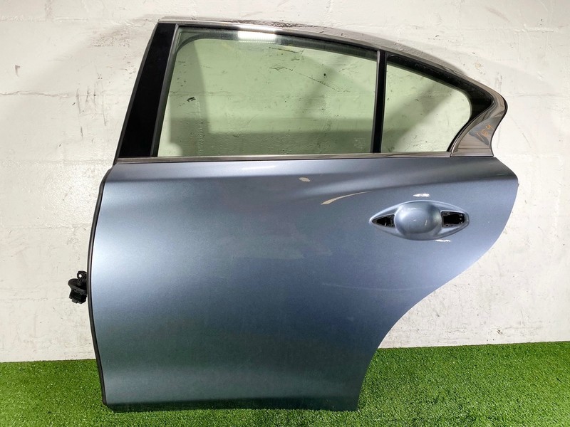 14-23 INFINITI Q50 REAR LEFT LH DRIVER SIDE DOOR SHELL SKIN COVER BLUE RBP OEM