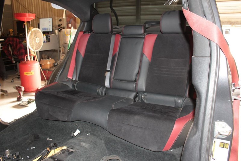 18-21 Subaru WRX 2.5L STI Black and Red Complete Set of 2nd Row Rear Seats