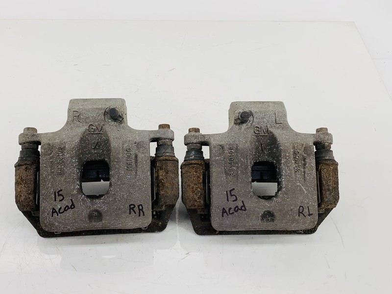 07-16 GMC ACADIA AWD REAR LEFT & RIGHT SIDE ABS BRAKE CALIPER SET OF 2 OEM