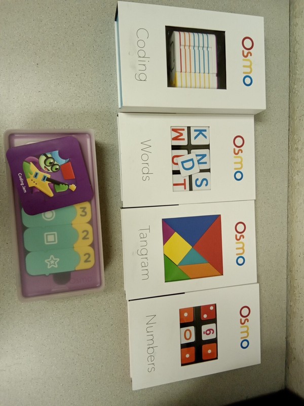 OSMO 5 Different Games Coding Jam, Coding, Words, Tangram, Numbers