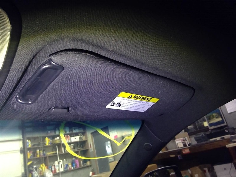 Passenger Right Sun Visor Coupe Without Sunroof Fits 09-16 GENESIS 1747899
