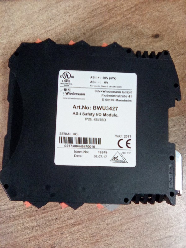 bihl wiedemann As-i Safety I/O Module, IP20, 4SI/2SO (Front Plate Missing)