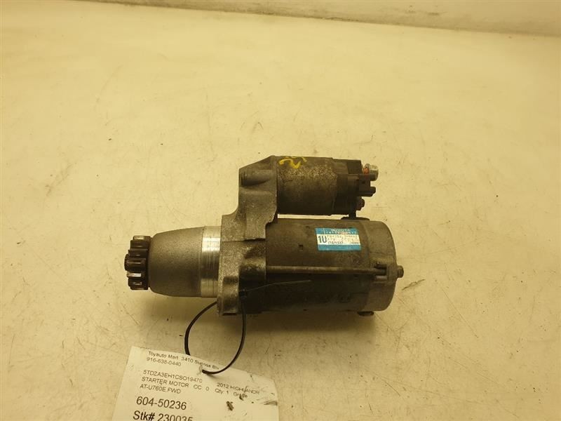 09-12 TOYOTA RAV4 2.7L 1.7KW STARTER MOTOR ASSEMBLY