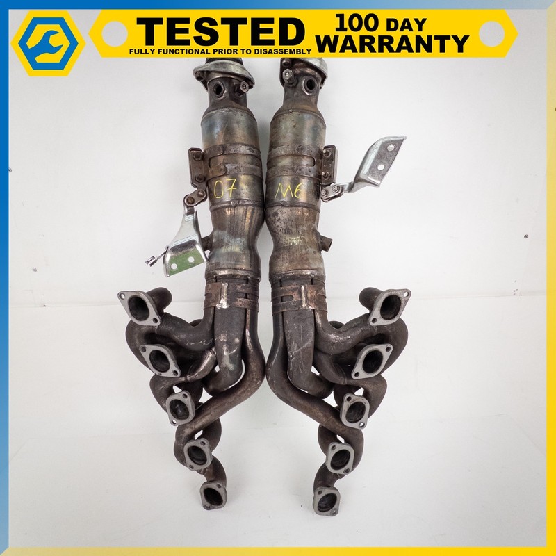 06-10 BMW M6 M5 LEFT & RIGHT EXHAUST MANIFOLD CONVERTER SET OEM