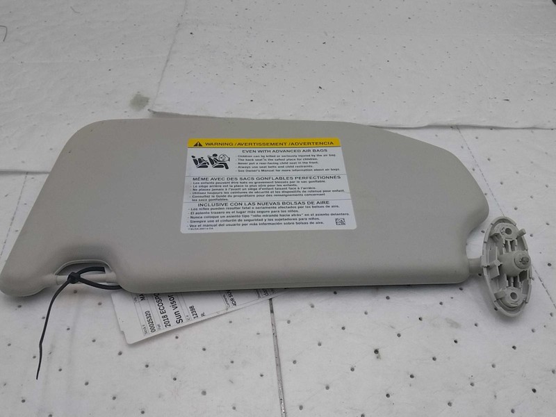 2018 Ford EcoSport Black Right Sun Visor OEM 654416 16K Miles