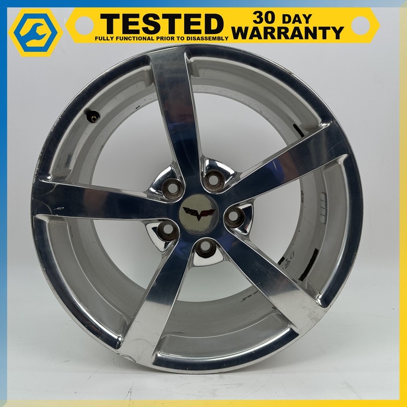 08-09 Corvette C6 Polished FACTORY 19" INCH REAR ALLOY WHEEL RIM 19x10 OEM