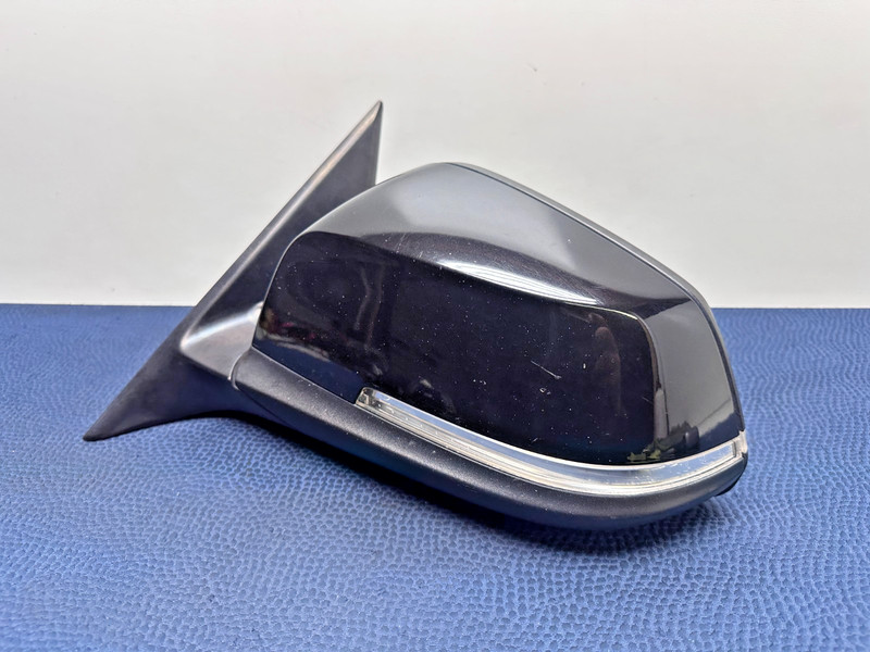 12–15 BMW F30 328i 335i Left Driver Side View Black Power Door Mirror Sedan OEM