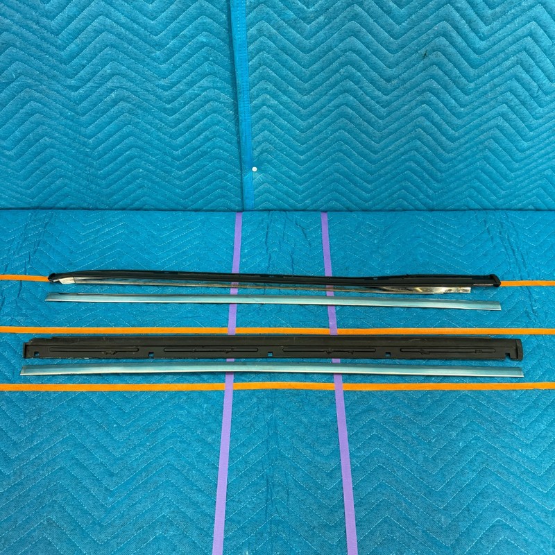 1987–1991 Volvo 780 Bertone Rear Window Trim Set RL RR OEM 1341231 1341232
