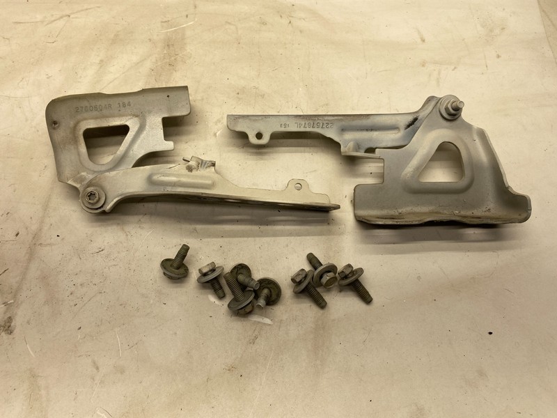 2013-2017 BUICK ENCLAVE LEFT AND RIGHT HOOD HINGE HINGES SET PAIR WHITE OEM