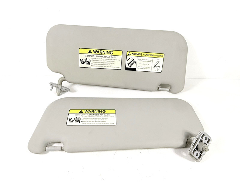 2010–2013 Kia Soul Sun Visors Left & Right Side Shade Set Gray Vinyl OEM Pair