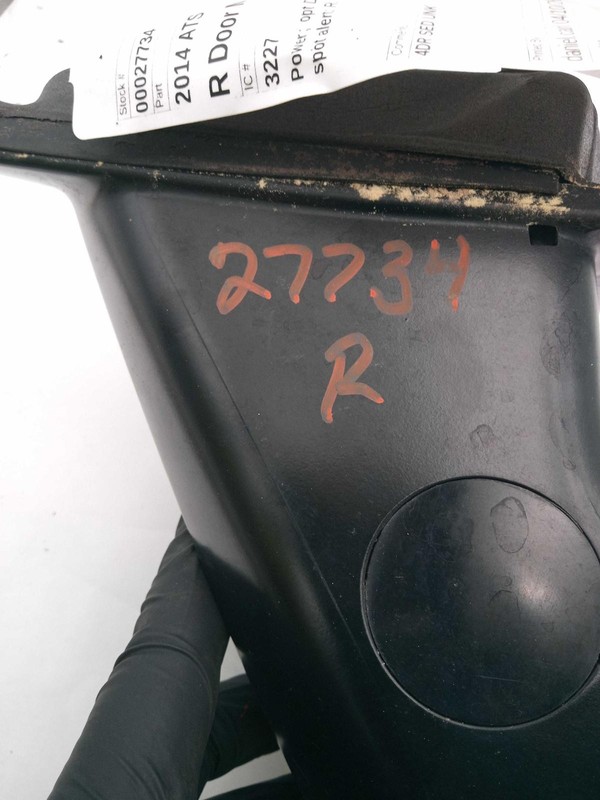 2014 Cadillac ATS Right Door Mirror Assembly Grey OEM 499445 Scratches 141K