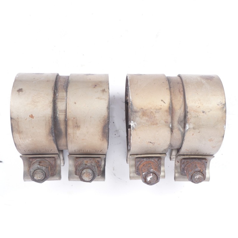 03-06 Mercedes R230 SL500 Exhaust Clam Set Of 2 OEM