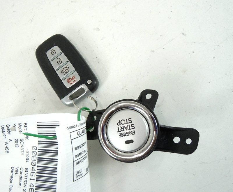2011-2015 Hyundai Sonata Ignition Start Stop Control Switch W/ Key Fob OEM