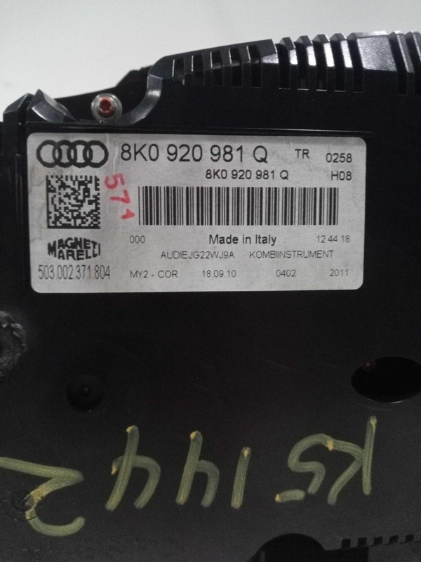 2011 Audi S4 Speedometer Gauge OEM Grey 8K0920981QX 165k Miles 9/10 Condition