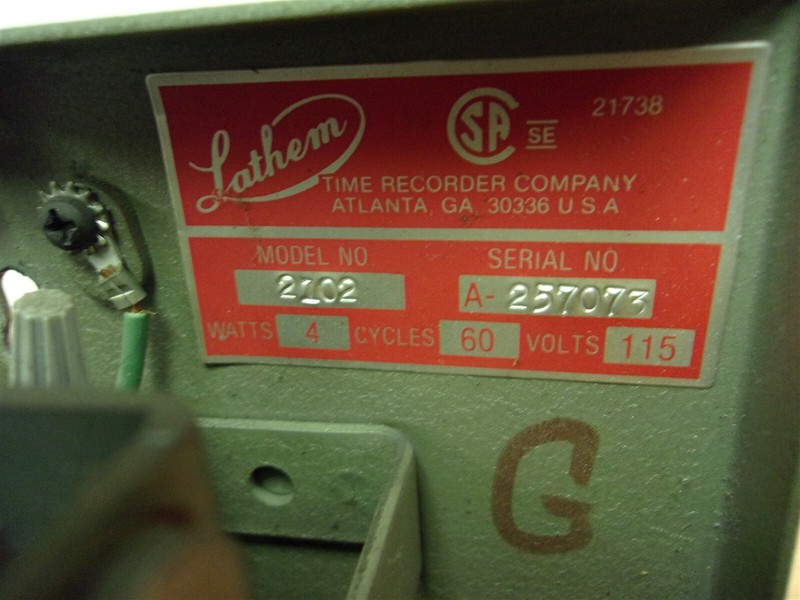 Lathem 2102 Manual Punch Time Clock *FREE SHIPPING*