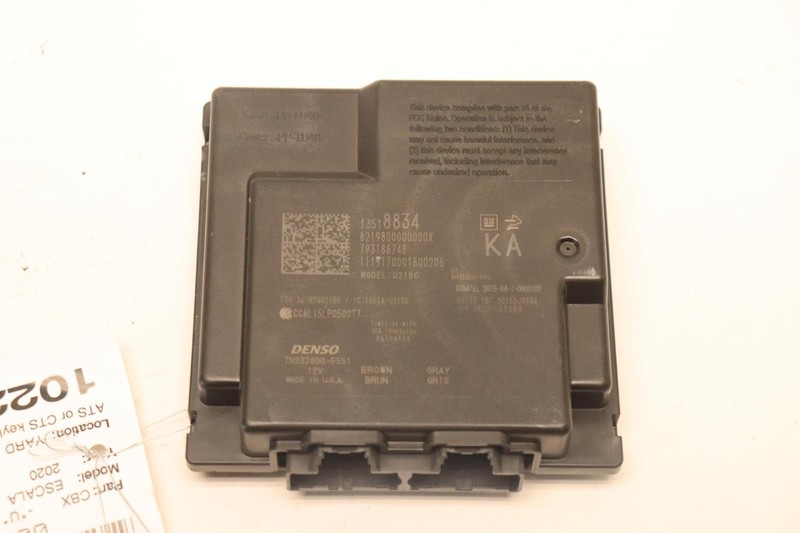 2019-2020 CADILLAC ESCALADE THEFT LOCKING KEYLESS ENTRY CONTROL MODULE UNIT OEM