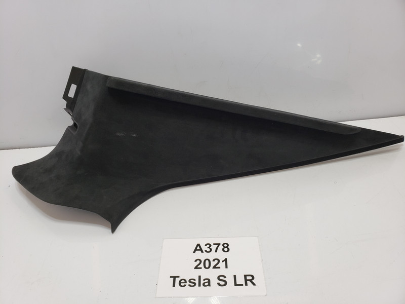 ✅ 21-25 OEM Tesla Model S Rear Left Driver Upper C Pillar Trim Black Alcantara