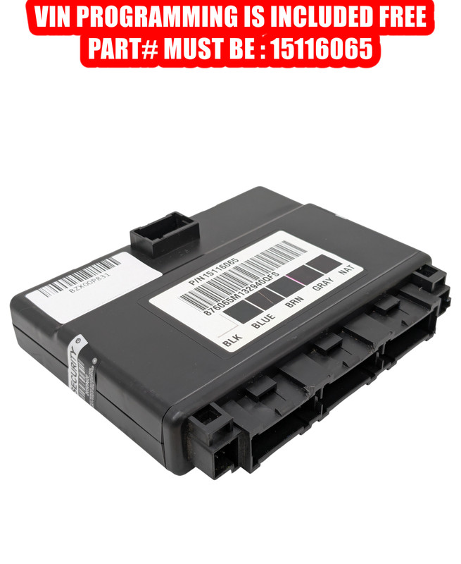 03-06 VIN PROGRAMMED BODY CONTROL MODULE GM BCM 15116065