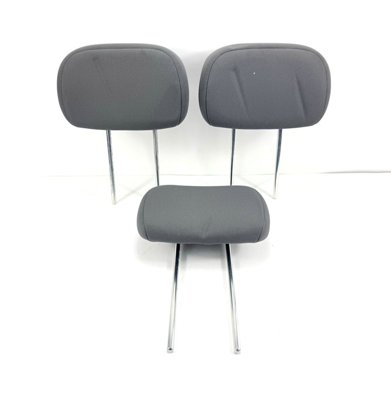 08-10 Chrysler Town & Country Dodge Caravan 3rd Row Headrest Cloth Gray Set of 3