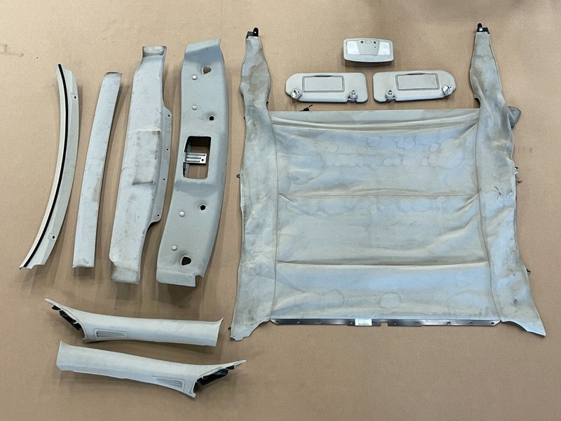 ⭐09-13 INFINITI G37 COVERTIBLE FOLDING ROOF HEADLINER TRIM SET OEM LOT2346