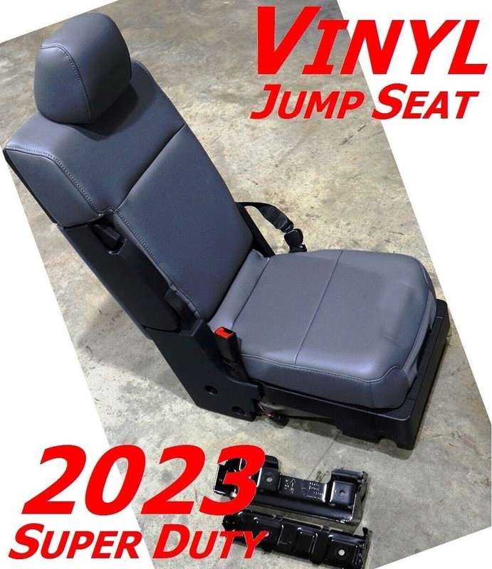 Center Console Jump Seat VINYL Gray Super Duty 2023-2026 F-250 F-550 OEM Ford OE