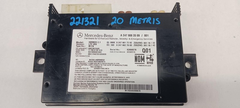 20-'23 MERCEDES GLS-CLASS communication module OEM 1 Year Wnty!