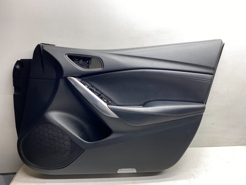 2014-2016 MAZDA 6 RIGHT FRONT INTERIOR DOOR PANEL TRIM COVER BLACK LEATHER OEM