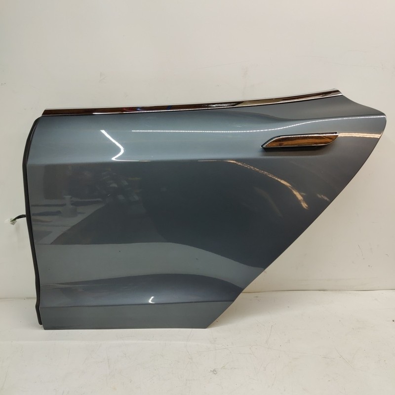 12-15 Tesla Model S MS Rear Driver Side Door Shell Panel Left LH Gray PMTG 27052