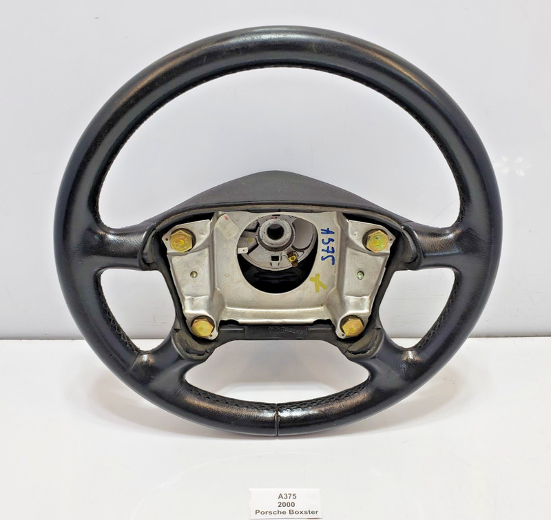✅ 97-05 OEM Porsche Boxster 986 911 996 4 Spoke Steering Wheel Leather Black*