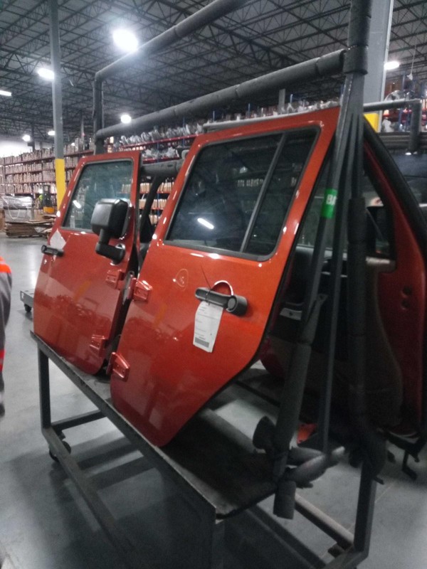 2011 Jeep Wrangler Left Door Orange 4DR SUV OEM Used Part 200578 138k Miles