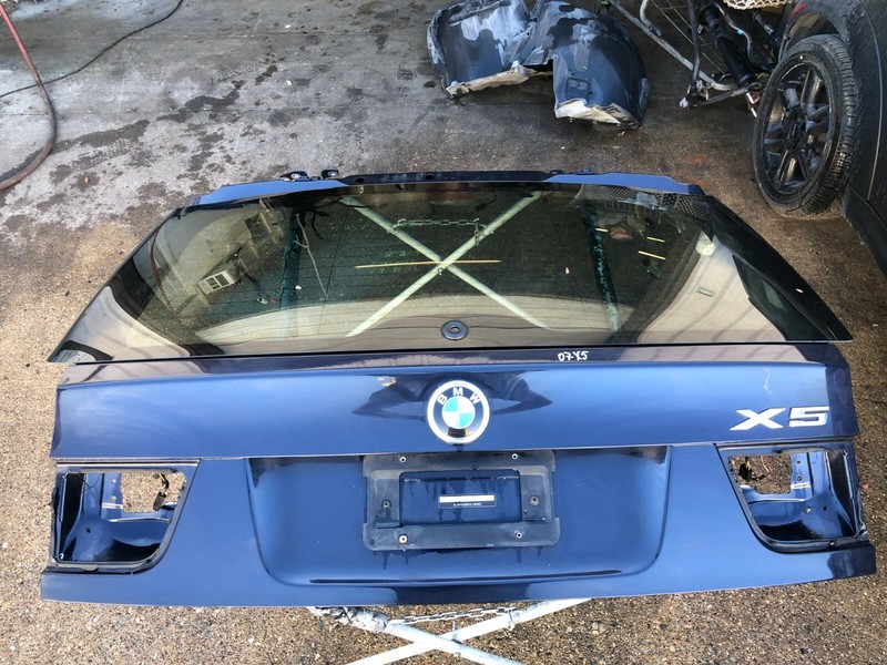 07-13 BMW X5 E70 REAR TRUNK LID UPPER HATCH TAILGATE LIFTGATE W/ GLASS Blue OEM