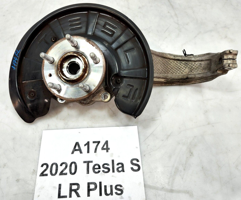 ✅ 12-20 OEM Tesla Model S AWD Front Left Driver Spindle Knuckle Hub W/ Shield