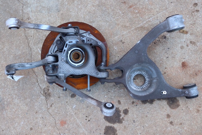 2017-2018 PORSCHE PANAMERA AWD REAR LEFT SPINDLE KNUCKLE WHEEL HUB ASSEMBLY OEM