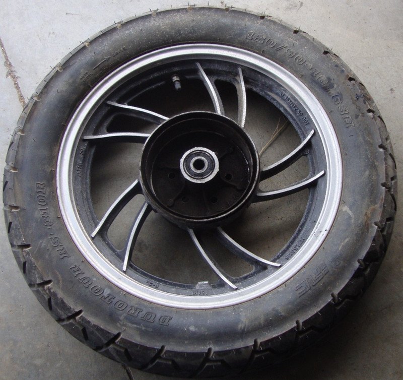 1983 Yamaha XS400 XS 400 Maxim F6 Rear Wheel Rim Tire Brake Drum 120/90-16 16"