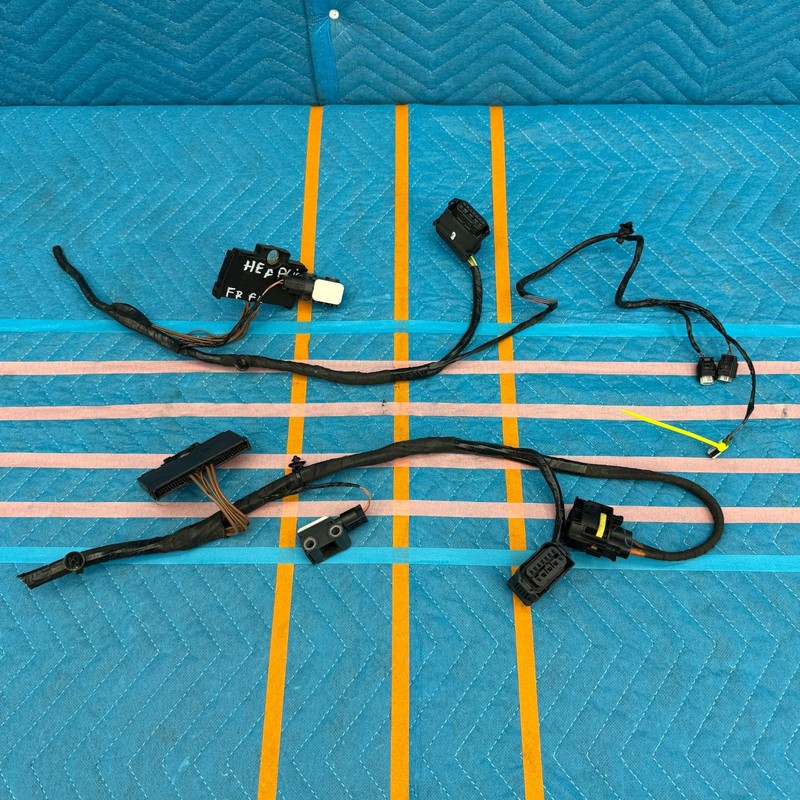 08–13 BMW M3 E92 Front Left and Right Headlight Wiring Harness Set OEM 611369414