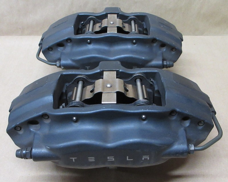 2012-2020 OEM TESLA MODEL S BREMBO 4-PISTON REAR BRAKE CALIPER SET