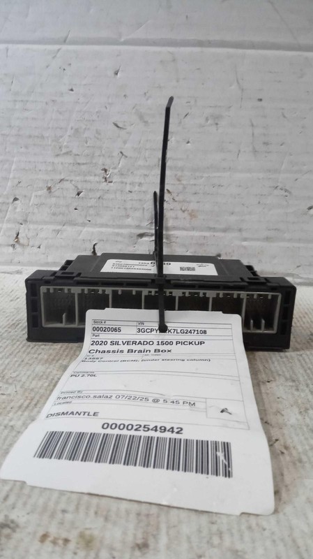 2020 Chevrolet Silverado 1500 Body Control Module OEM Black 13508761 Used
