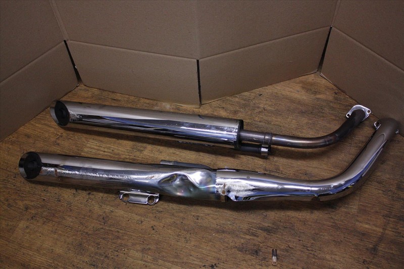 2008 KAWASAKI VULCAN VN 900 D LOWER EXHAUST MUFFLER PIPE W/ UPPER PAIR VN900 08