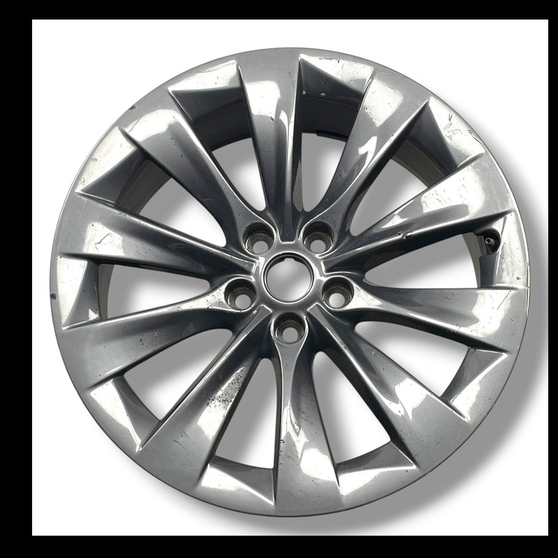 Tesla Model X 16-20 Front Wheel Rim Silver 20x9.0J ET35 OEM 1027244-00-A