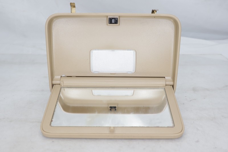 07-13 Mercedes W221 S400 S550 Rear Overhead Vanity Mirror Beige 2218101817 OEM