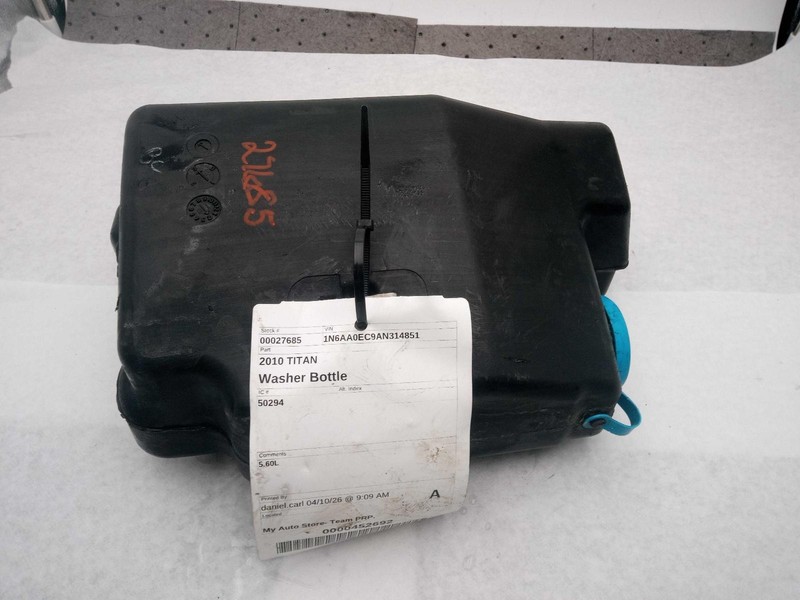 2010 NISSAN TITAN Washer Fluid Reservoir OEM 289109FD0A Black 112K Miles