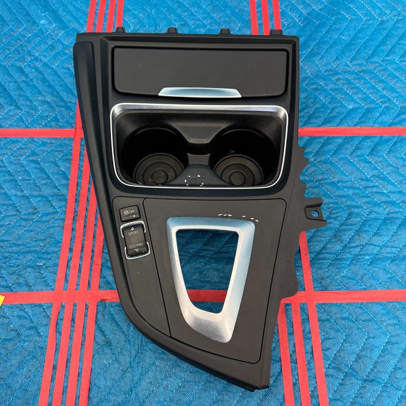 2012–2016 BMW 328i xDrive F30 Center Console Cup Holder Trim OEM 9218925
