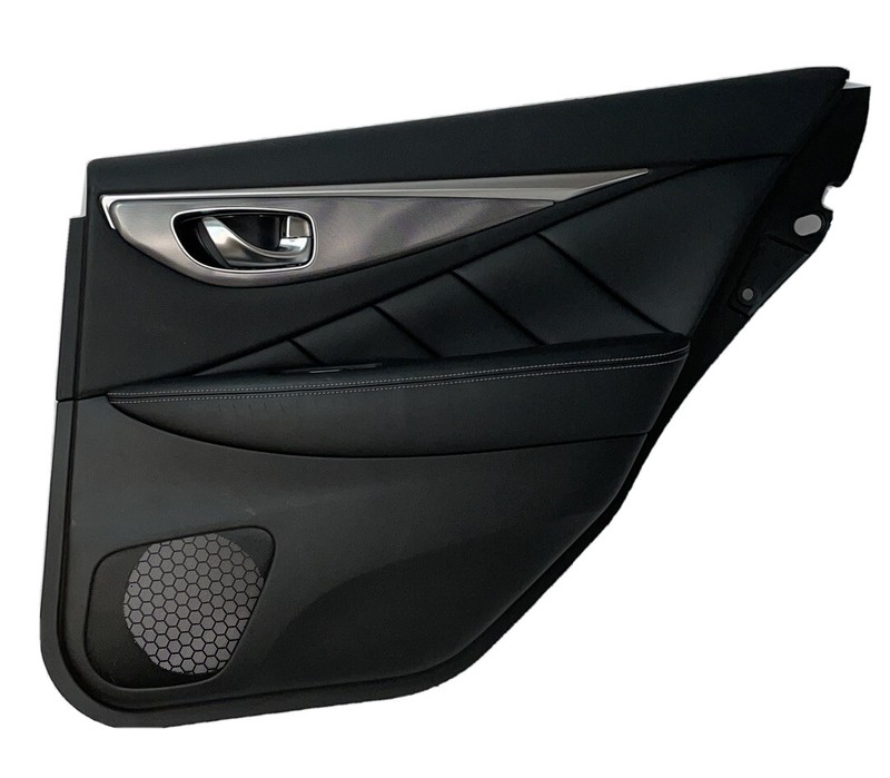 2014 2020 INFINITI Q50 REAR RIGHT DOOR TRIM PANEL BLACK OEM 829764GA0A