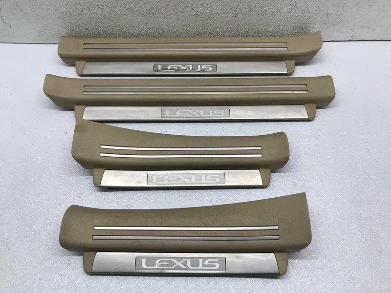 07-12 LEXUS LS460 FRONT & REAR LEFT & RIGHT SIDE DOOR SILL SCUFF PLATE OEM